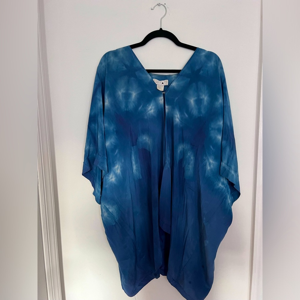 Upstate shibori dyed beach coverup in one size